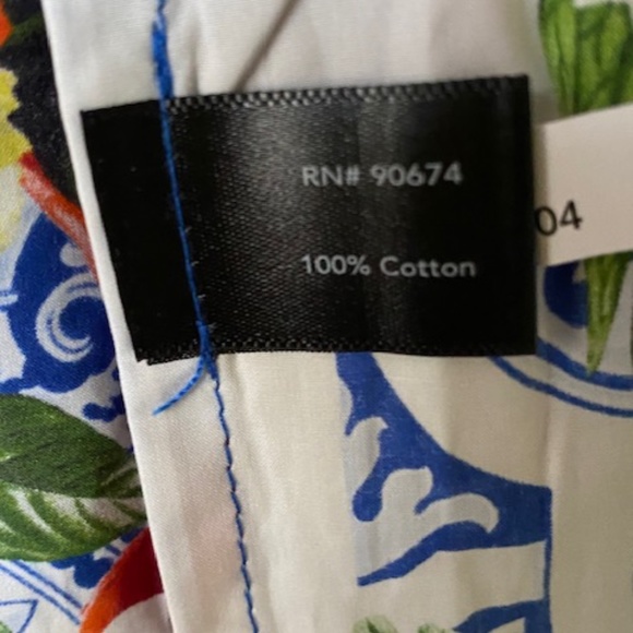 Boston Proper Floral and Blue Patterned Skirt - Picture 6 of 6